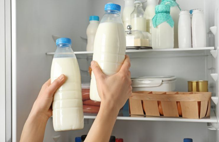 Bottiglie di latte 