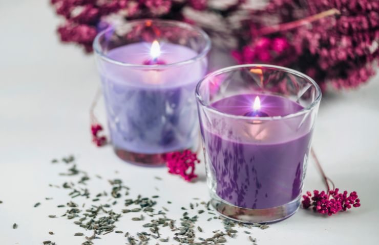 Candele profumate alla lavanda