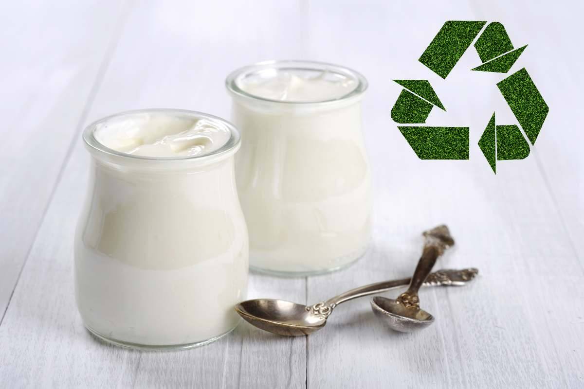 riciclo yogurt